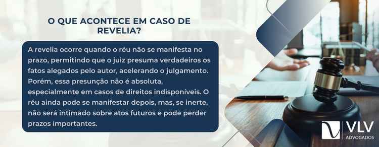 imagem informativa sobre o que acontece em caso de revelia