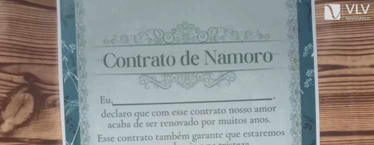 Imagem representando contrato de namoro.