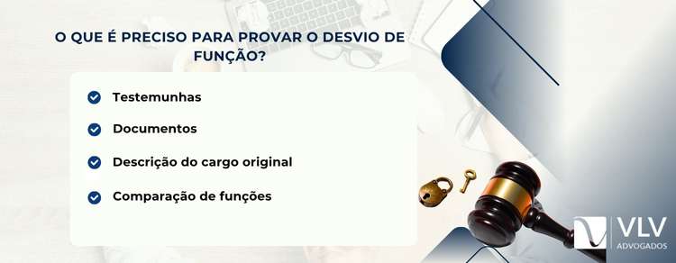 imagem explicativa sobre o que é preciso para provar o desvio de função.