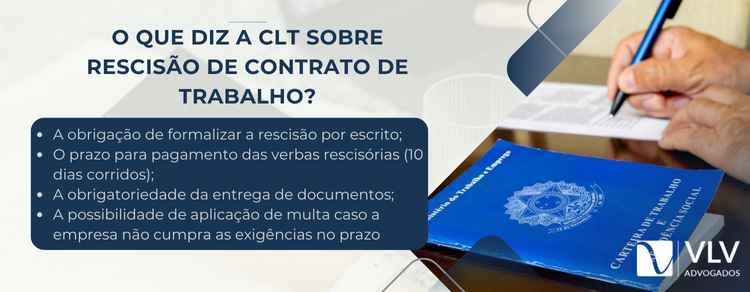 CLT sobre rescisão de contrato de trabalho