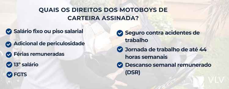  direitos dos motoboys de carteira assinada
