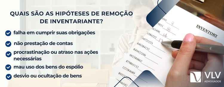  hipóteses de remoção de inventariante