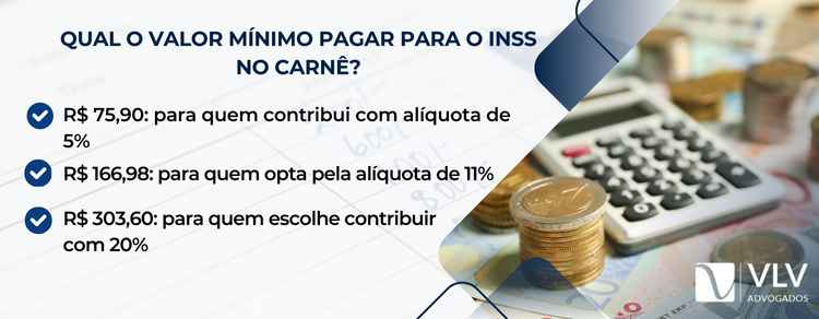 valor mínimo do carnê 