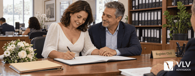 imagem representando pessoa divorciada casando novamente com a mesma pessoa