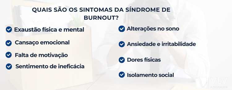sintomas da síndrome de Burnout