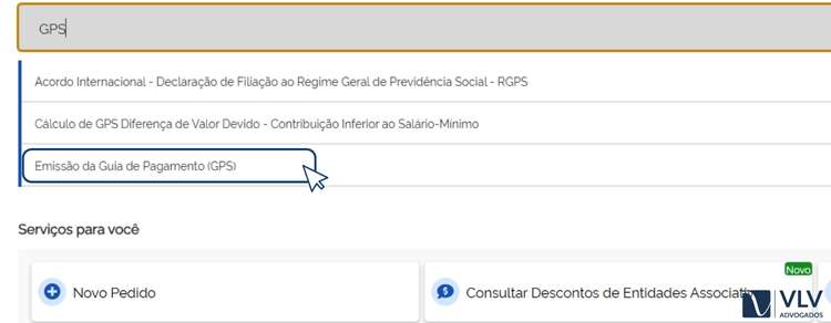 imagem representando como emitir a guia GPS em atraso. 