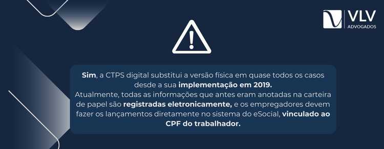 imagem explicativa sobre CTPS digital. 