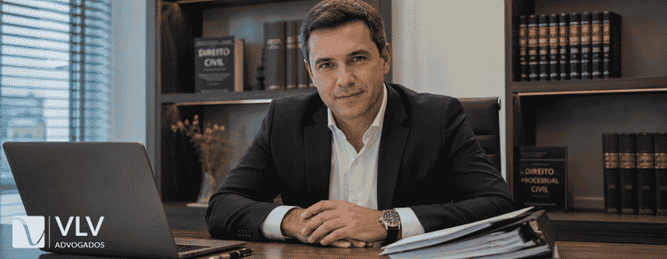 Advogado especialista em direito civil durante consulta sobre usufruto e planejamento patrimonial.