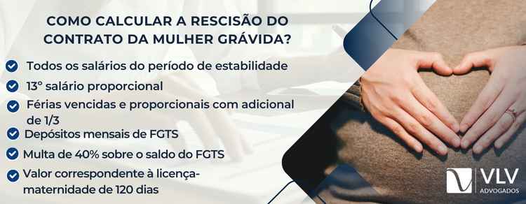 a rescisão do contrato da mulher grávida