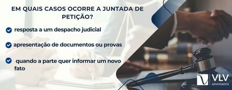casos que ocorre a juntada de petição