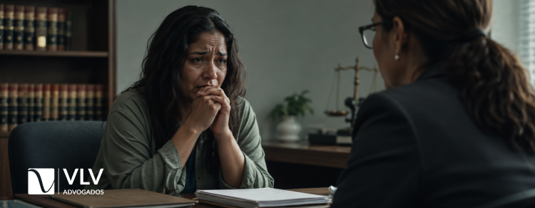 imagem representando mulher em advogada por crime de estupro