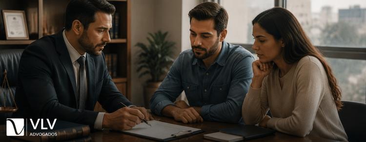 casal buscando os direitos na união estável com auxilio do advogado