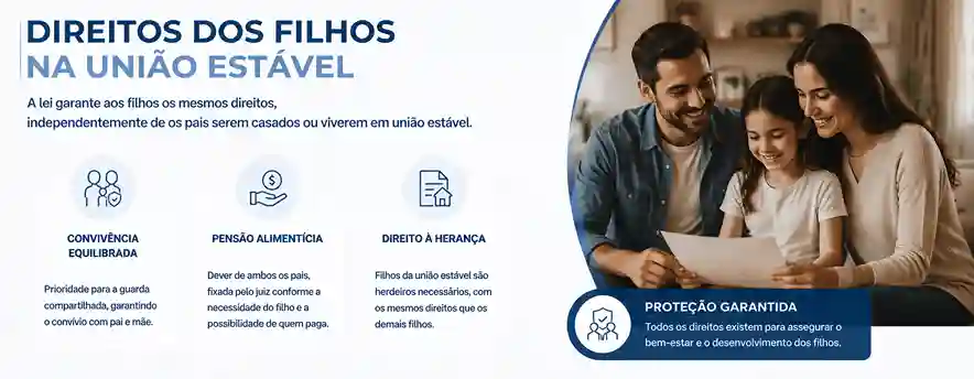 direitos dos filhos na união estável