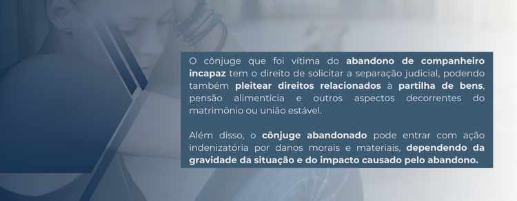 imagem explicativa sobre quais são os direitos do cônjuge abandonado. 