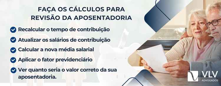 cálculos para revisão da aposentadoria