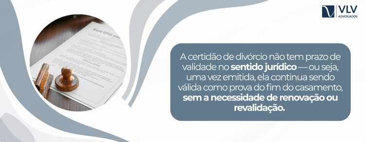 imagem explicativa sobre qual a validade de uma certidão de divórcio.