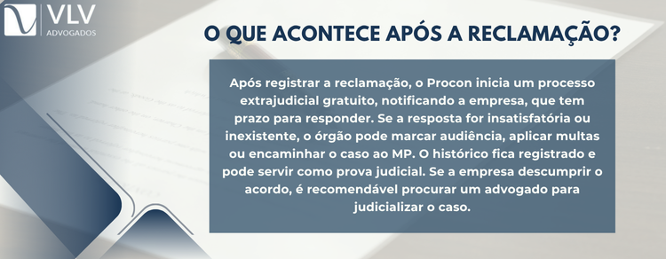 imagem explicativa - o que acontece após a reclamação