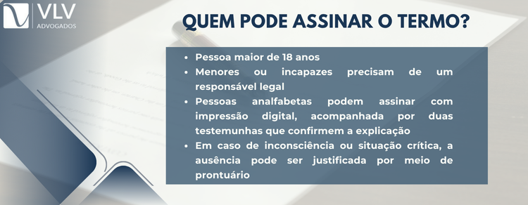 imagem explicativa - quem pode assinar o termo