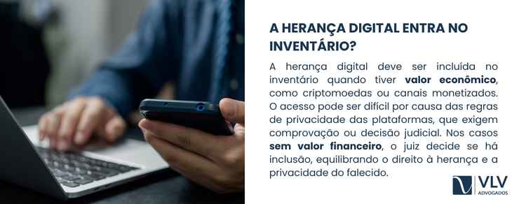 imagem informativa sobre herança digital no inventário