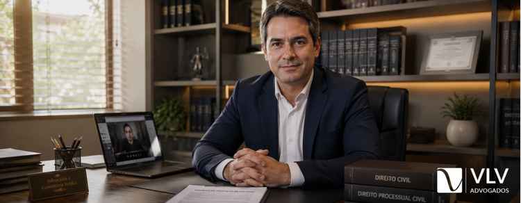 O reconhecimento de união estável com pessoa casada 3 Advogado em escritório realizando atendimento sobre união estável com pessoa casada