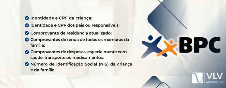 documentos para pedir o bpc loas para criança com deficiência
