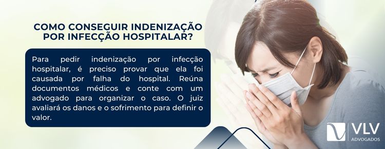 banner explicativo sobre como conseguir indenização por infecção hospitalar
