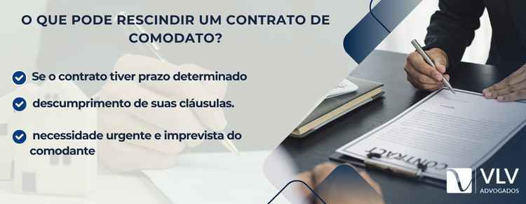 fatores que podem rescindir o contrato de comodato