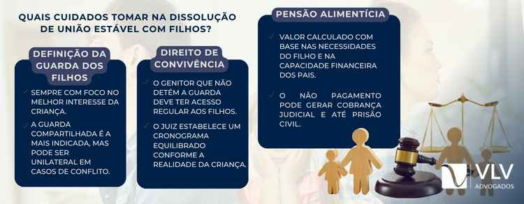 cuidados na dissolução de união estável com filhos