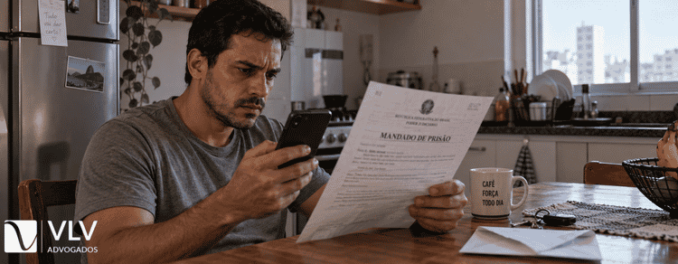 imagem representando receber um mandado de prisão