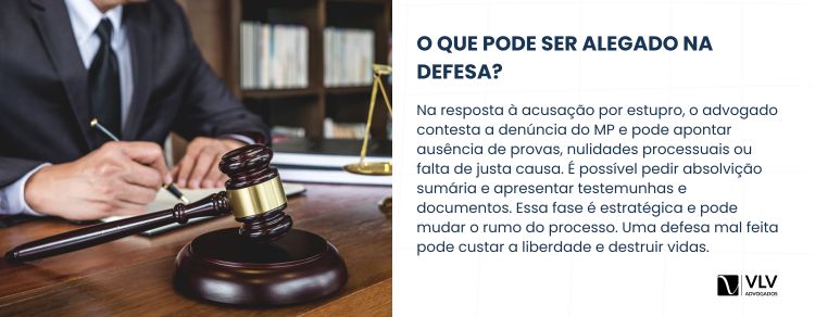 o que pode ser alegado na acusação por estupro