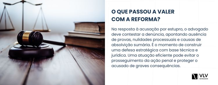 O que pode ser alegado na resposta à acusação por estupro?