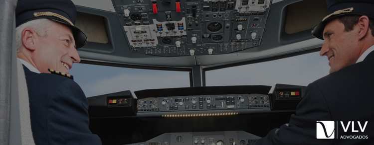 imagem representando aposentadoria do piloto de avião