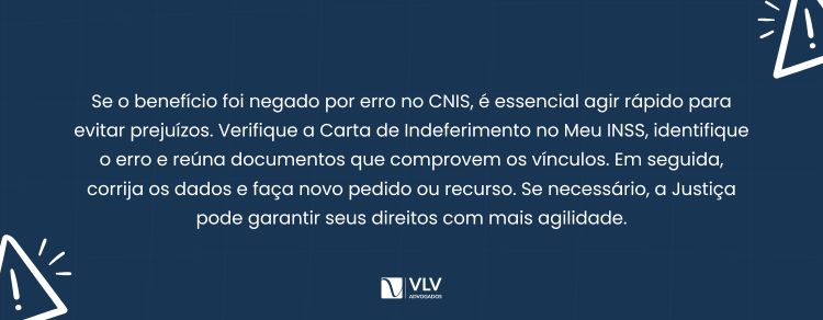 o benefício do inss pode ser negado por erro no cnis