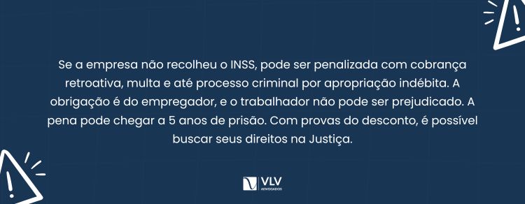 Qual a penalidade se a empresa não recolheu o INSS?