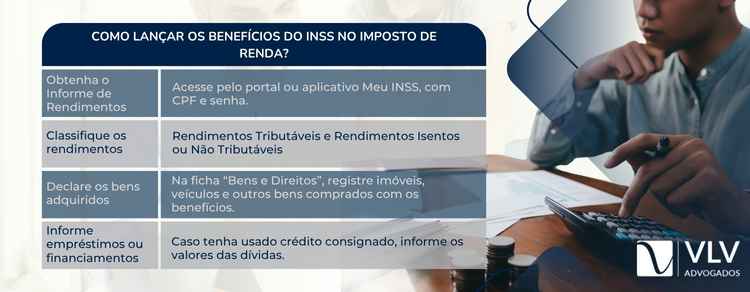 passos para lançar os benefícios do inss no imposto de renda