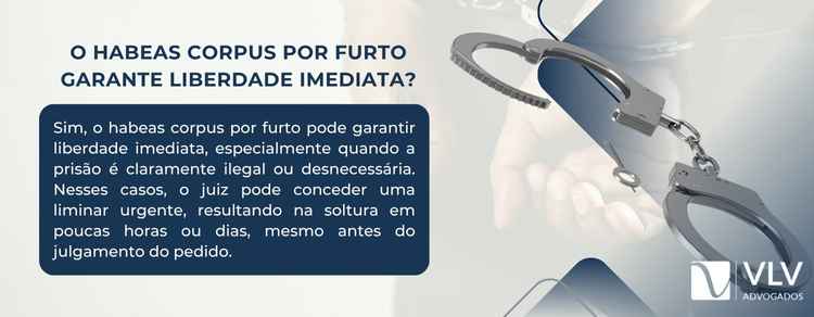 O habeas corpus por furto garante liberdade imediata?