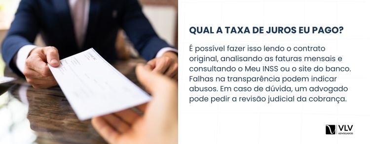 Como saber qual taxa de juros pago no cartão consignado?