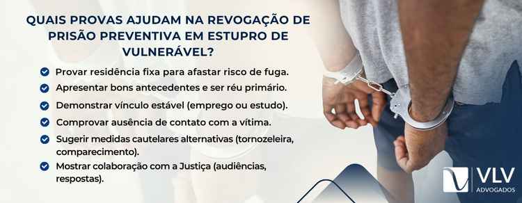 provas ajudam na revogação de prisão preventiva