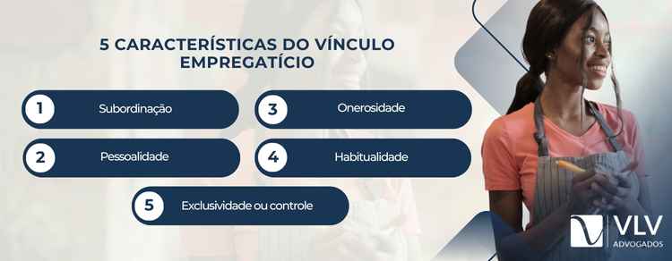 Quais são as 5 características do vínculo empregatício?