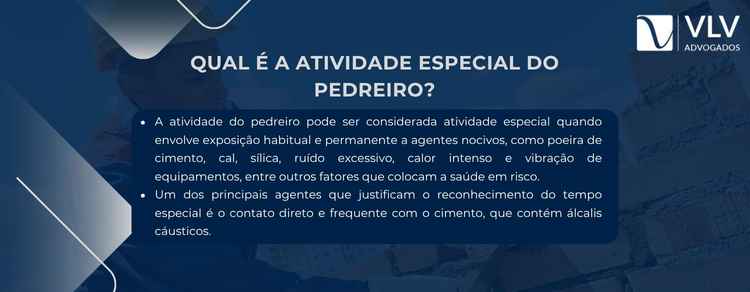 imagem explicativa sobre qual é a atividade especial do pedreiro.