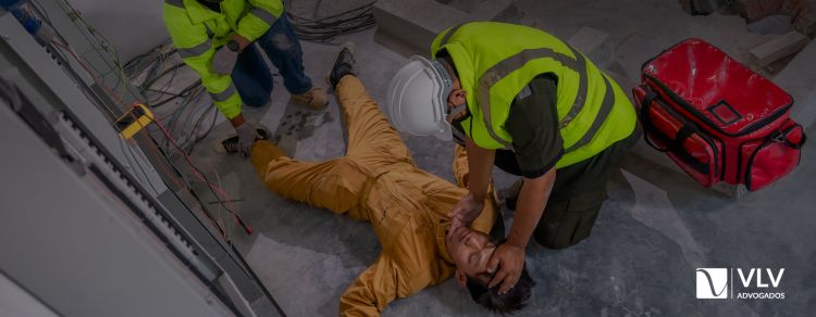 imagem representando acidente de trabalho com eletricista