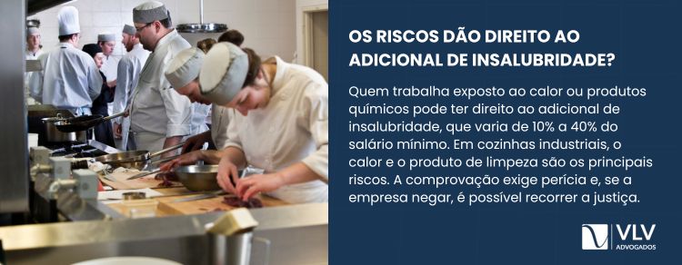 Riscos ocupacionais em cozinhas dão direito a adicional de insalubridade?