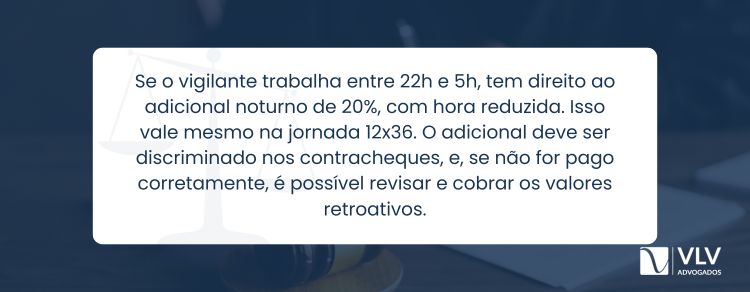 Adicional noturno para o vigilante