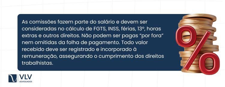 Comissões como parte do salário