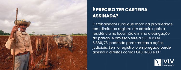 Trabalhador rural que mora na propriedade tem carteira assinada?