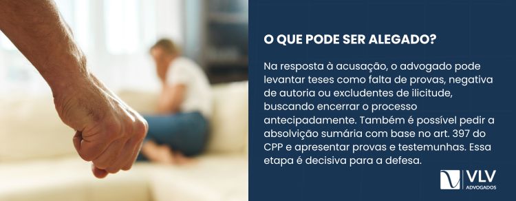 alegações na resposta à acusação na Lei Maria da Penha