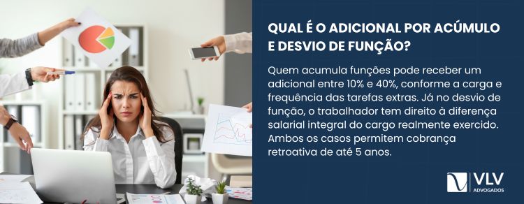 Qual é o adicional por acúmulo e desvio de função?
