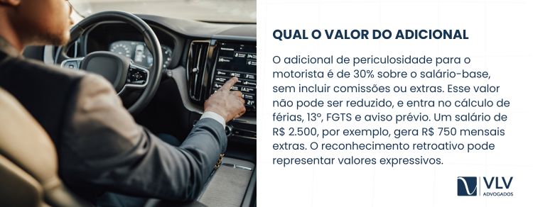 Qual o valor do adicional de periculosidade para o motorista?