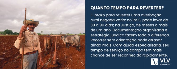 prazo para reverter a averbação rural negada