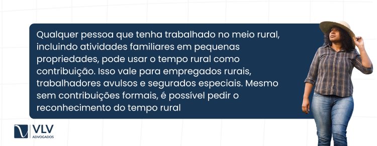 Quem pode usar tempo rural como tempo de contribuição?